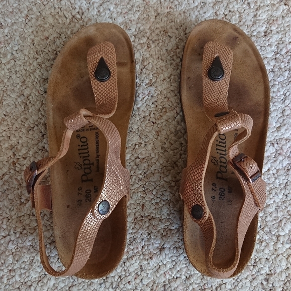 Papillio by Birkenstock Ashley Metallic Wedge Sandal size 39.5 - Picture 4 of 14